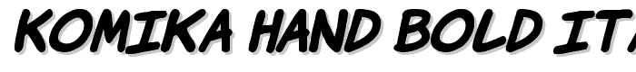 Komika Hand Bold Italic font